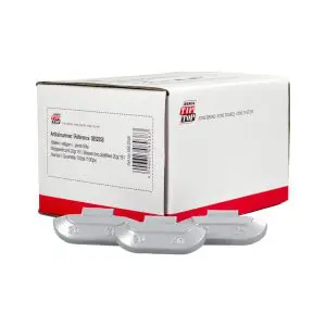 Wielgewicht zink 20 gram – stalen velg, grijs – 100 stuks