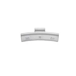 Wielgewicht zink 30 gram – aluminium velg, grijs – 100 stuks