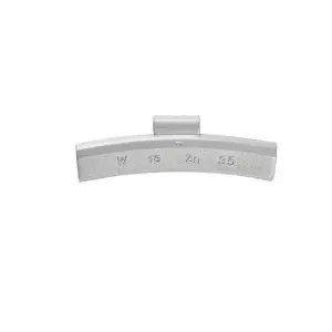 Wielgewicht zink 35 gram – aluminium velg, grijs – 50 stuks
