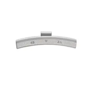 Wielgewicht zink 45 gram – aluminium velg, grijs – 50 stuks