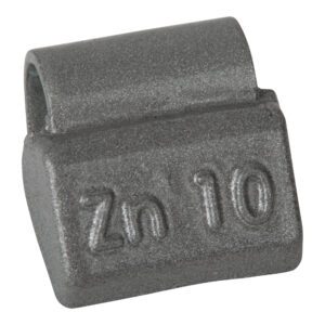 Wielgewicht zink 10 gram – aluminium velg, grijs – 100 stuks
