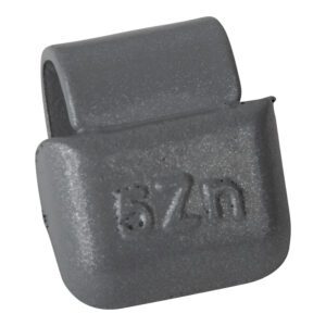 Wielgewicht zink 5 gram – aluminium velg, grijs – 100 stuks