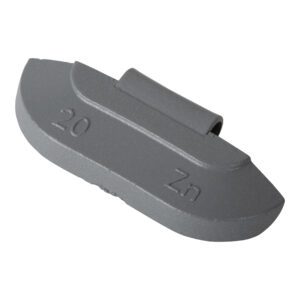 Wielgewicht zink 20 gram – stalen velg, grijs – 100 stuks