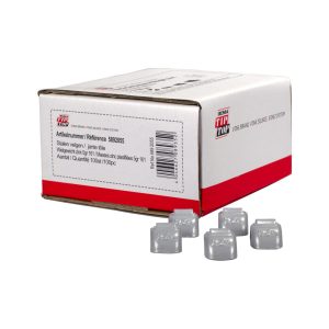 Wielgewicht zink 5 gram – stalen velg, grijs – 100 stuks