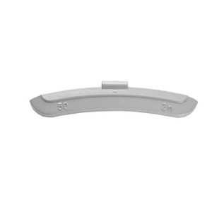 Wielgewicht zink 50 gram – stalen velg, grijs – 50 stuks