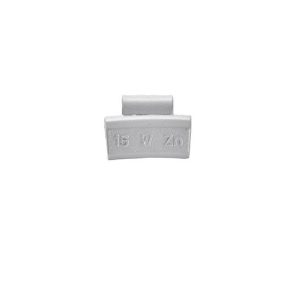 Wielgewicht zink 15 gram – aluminium velg, grijs – 100 stuks