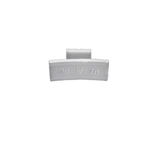 Wielgewicht zink 20 gram – aluminium velg, grijs – 100 stuks