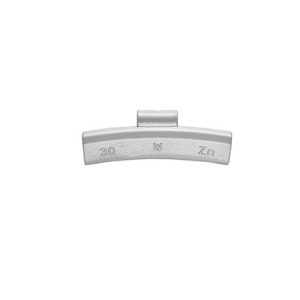 Wielgewicht zink 30 gram – aluminium velg, grijs – 100 stuks