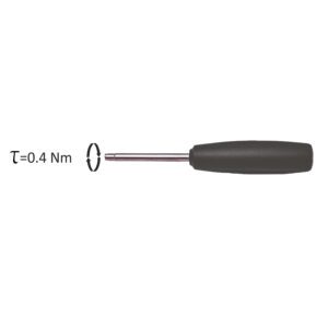 Ventielkernschroevendraaier met ingebouwde koppelmeter van 0,4 Nm